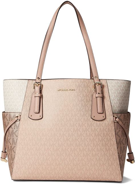 michael kors voyager tote bag soft pink|Michael Kors saffiano tote large.